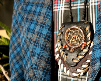 Dreamcatcher pouch neckware from a pre-1840's camp